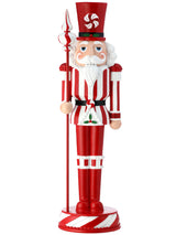 Extra Large Peppermint Nutcracker – 24" Resin