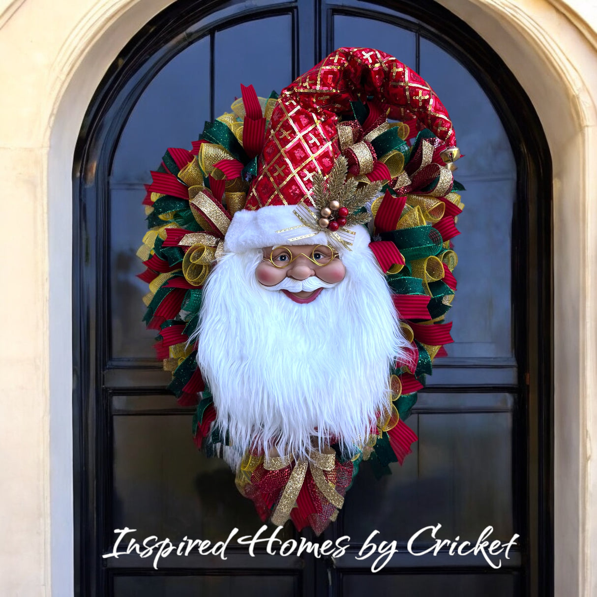 Jolly Santa Door Wreath