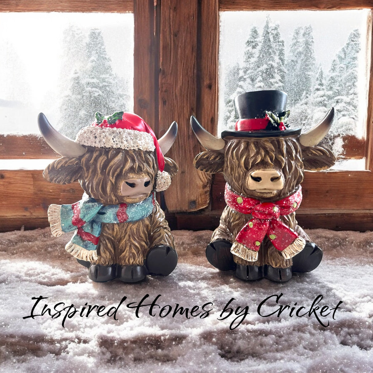 The Hearthside Gentry A Laurel Lane Highland Cow Pair