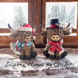 The Hearthside Gentry A Laurel Lane Highland Cow Pair