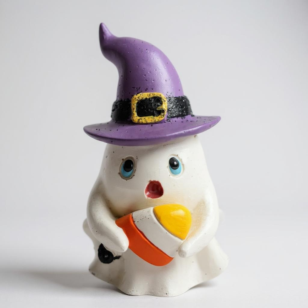 Mini Trick-or-Treat Ghost Set – Resin Halloween Figurine Accent Trio