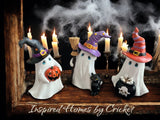 Trick-or-Treat Ghost – Resin Halloween Figurine Accent