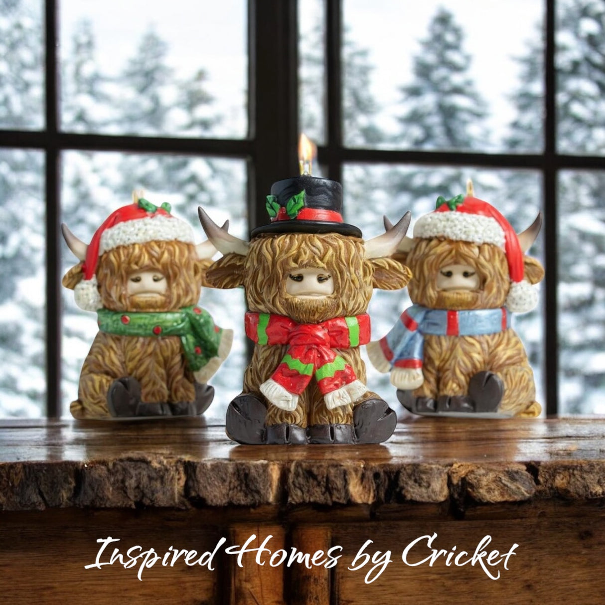 Highland Cow Ornaments – Choice of Hamish, Nollaig, or Clementine