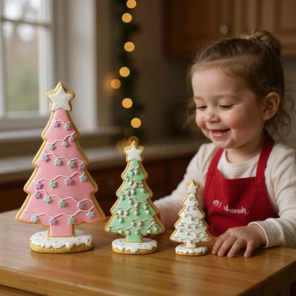 Pastel Gingerbread Tree Set