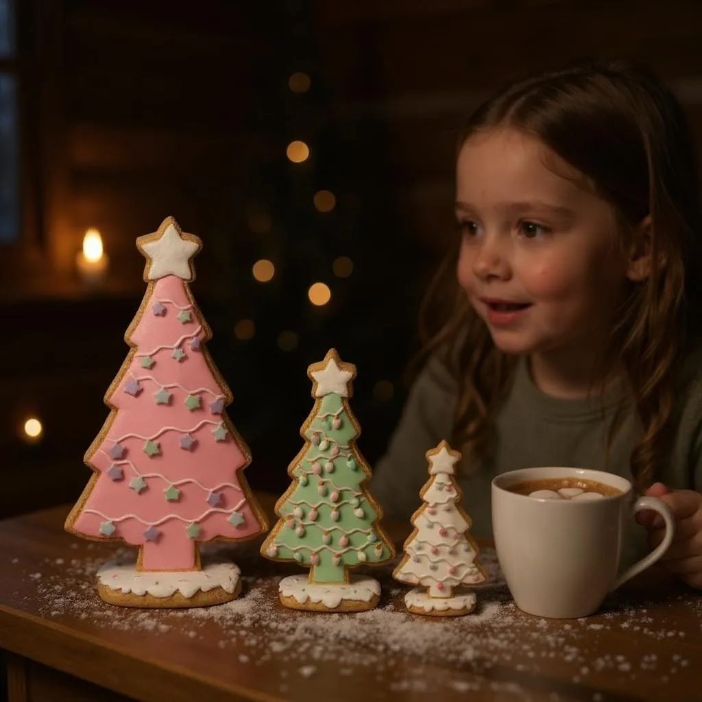 Pastel Gingerbread Tree Set