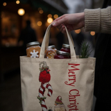 Christmas Cardinal Canvas Tote Bag