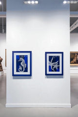 Blue Framed Beachcombers Coastal Life – Seahorse & Starfish Framed Wall Art – Set of 2