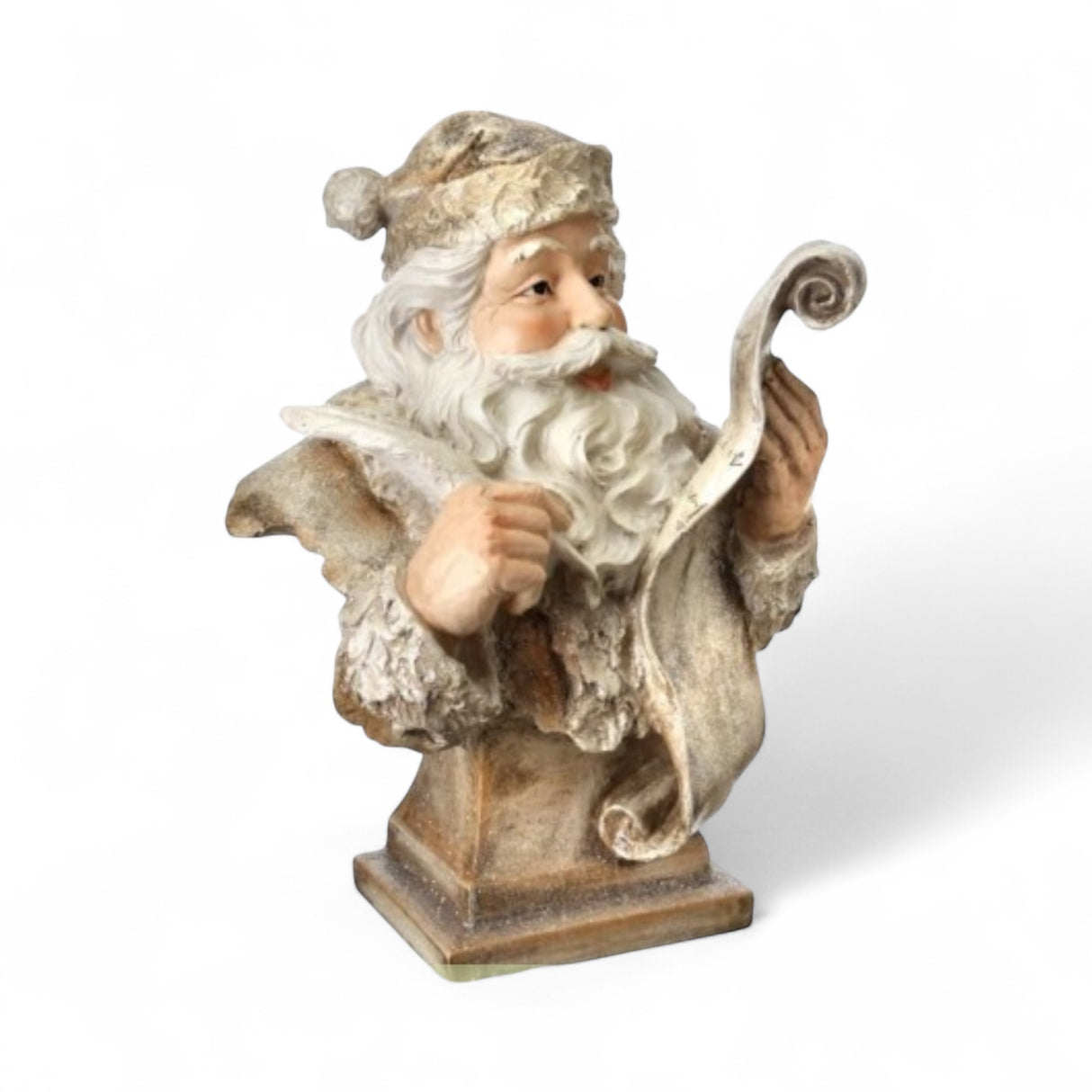 Santa Bust with List