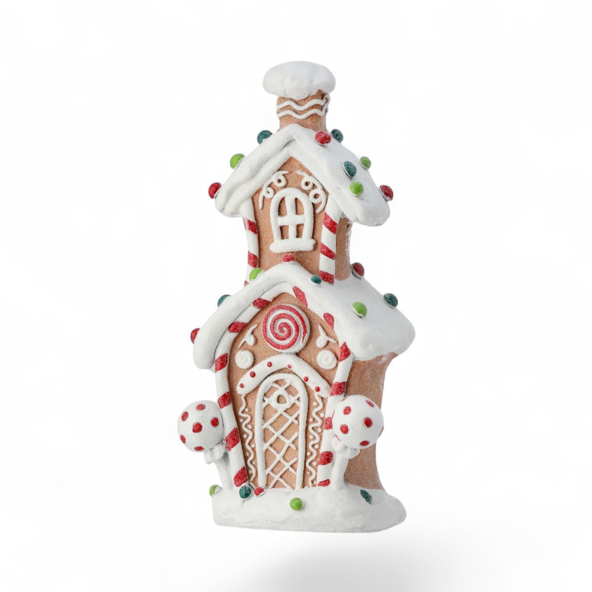 Holiday Sweet Treat Gingerbread House – Lighted Resin Christmas Décor