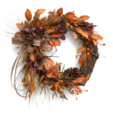 Rustling Pines & Ribboned Leaves Wreath