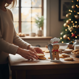 Holiday Gingerbread Baker Figurine – Spoon or Rolling Pin (7")