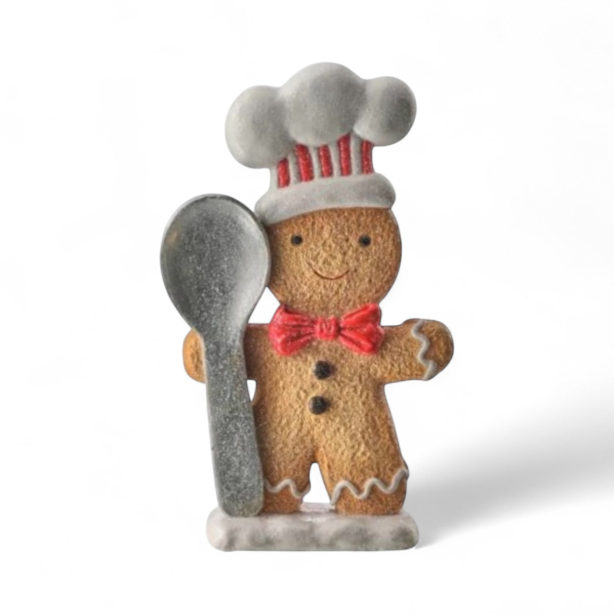 Holiday Gingerbread Baker Figurine – Spoon or Rolling Pin (7")