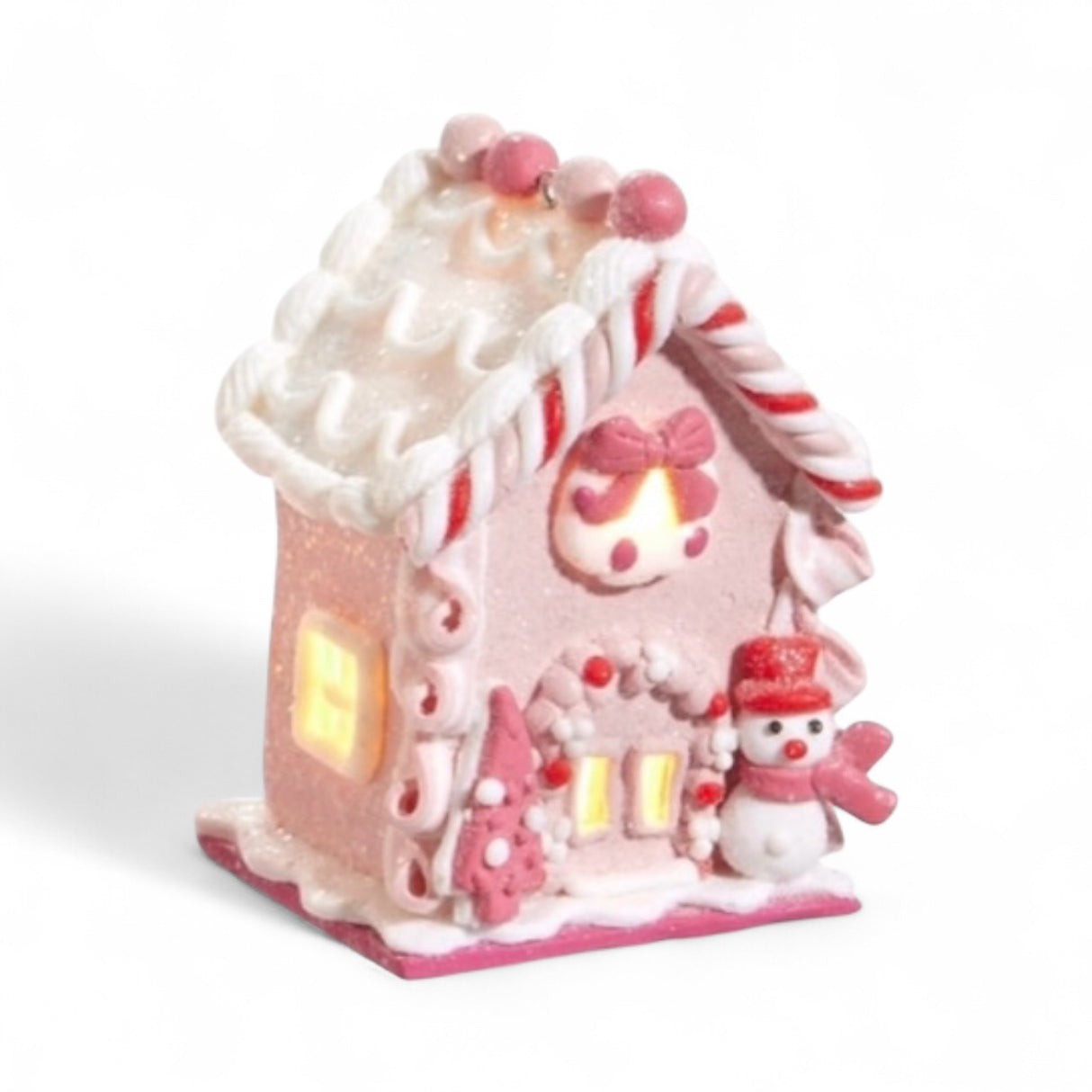 Pink Clay Dough Christmas Gingerbread House – Gingerbread, Santa, or Snowman with Timer