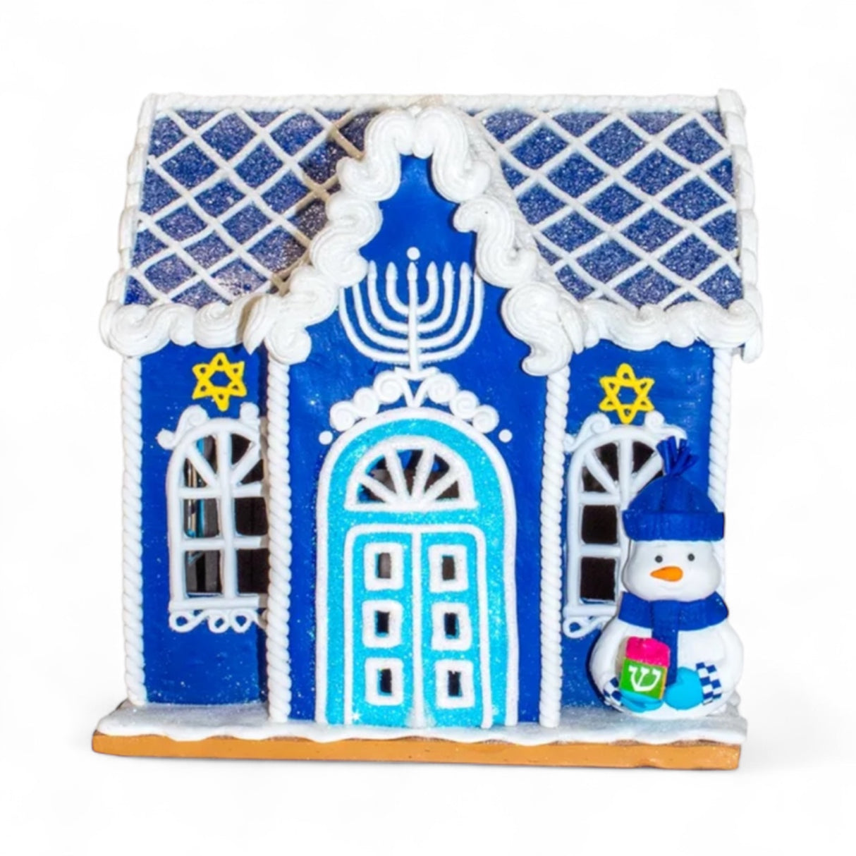 7″ Claydough Hanukkah LED House Tabletop – Kurt S. Adler