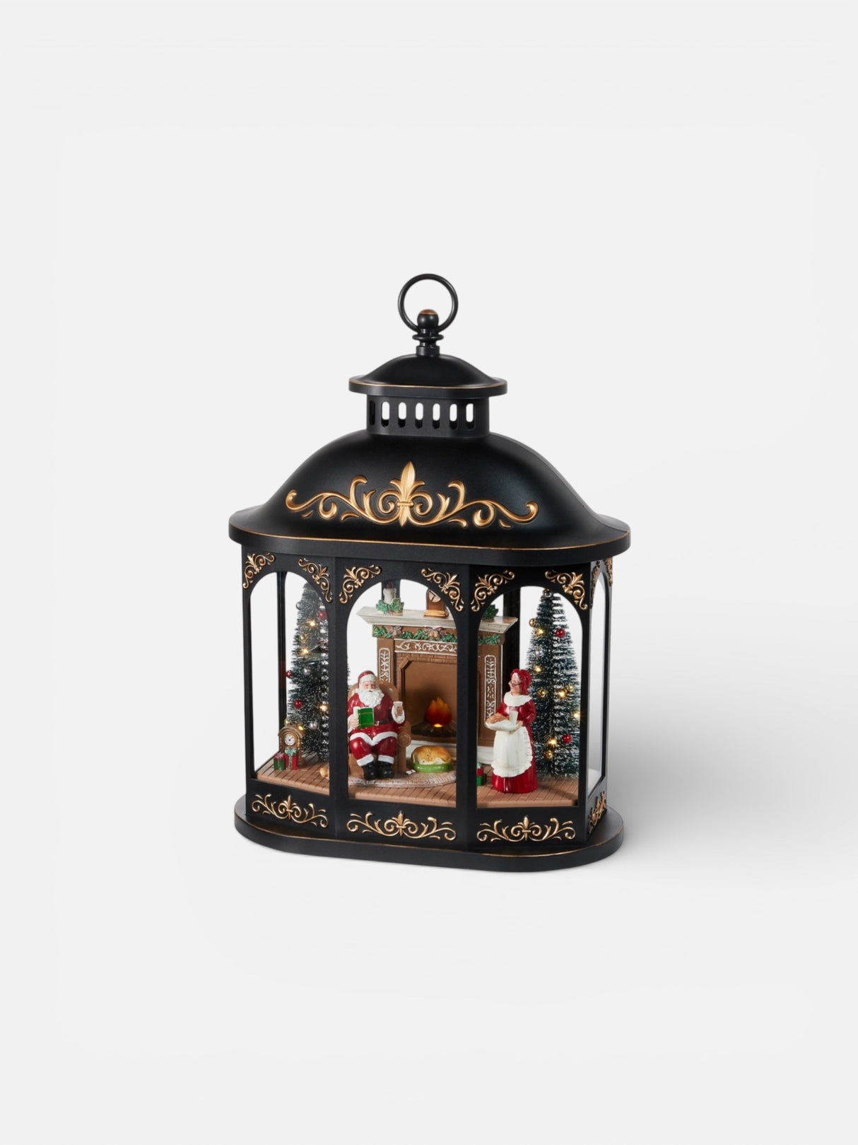 17.25″ Lighted Resting Santa Lantern