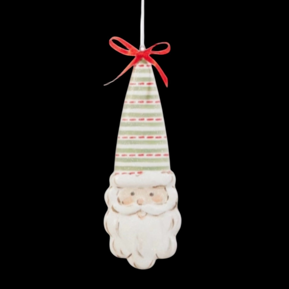 5″ Patterned Santa Ornaments