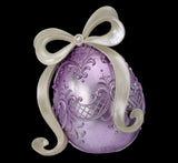 12.5" Resin Egg with Bow & Jewel