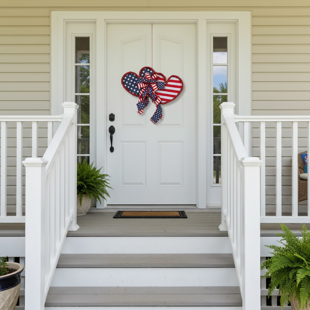 All Hearts Beat True Patriotic Door Hanger