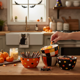 Certified International Halloween Bowls – Retro Patterned Fall & Halloween Snack Bowls (Sold Individually)