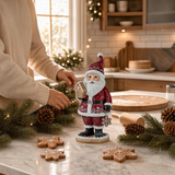 10" Gingerbread Santa with Gingerbread House Figurine