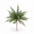 A 17-inch Real Touch cedar pick features soft, lifelike cedar foliage in fresh green tones. The layered branches spread outward from a wrapped stem, creating a natural appearance that adds texture and fullness to holiday arrangements, centerpieces, wreaths, and seasonal displays