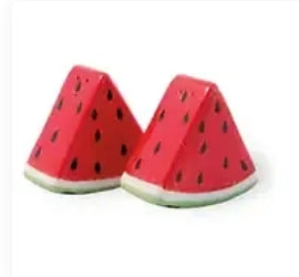 Watermelon Salt & Pepper / Tiered Tray Decor – Ceramic Summer Accent