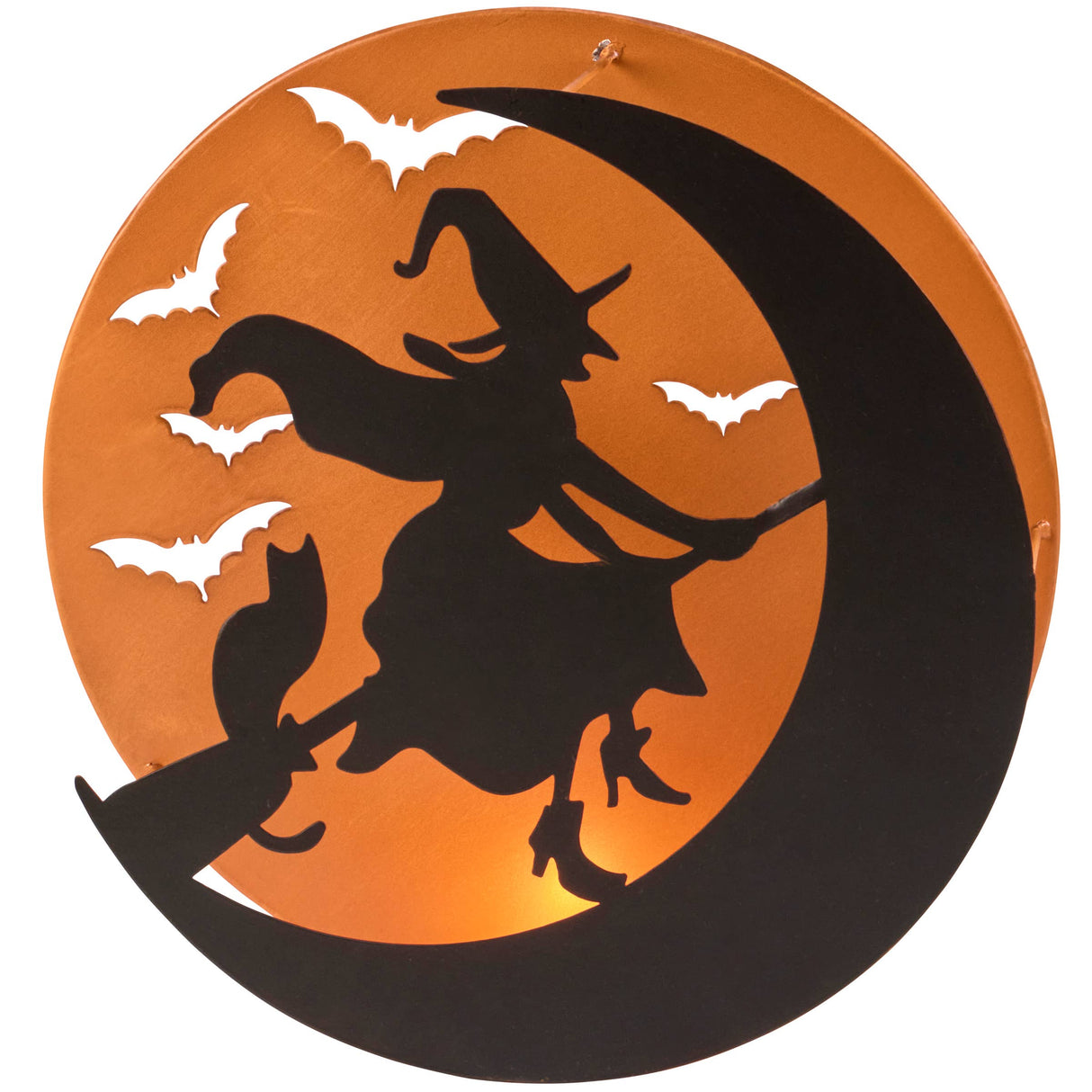 Moonlit Witch Wall Candle Holder – 11.8" Hanging Tealight Accent
