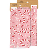 Pastel Candy Cane Waffle Weave Kitchen Towel – 18" x 26"