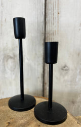 Black Modern Aluminum Taper Holder – 8.5"