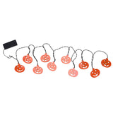 Glowing Jack O’Lantern String Lights – 71" Wire (Set of 10)