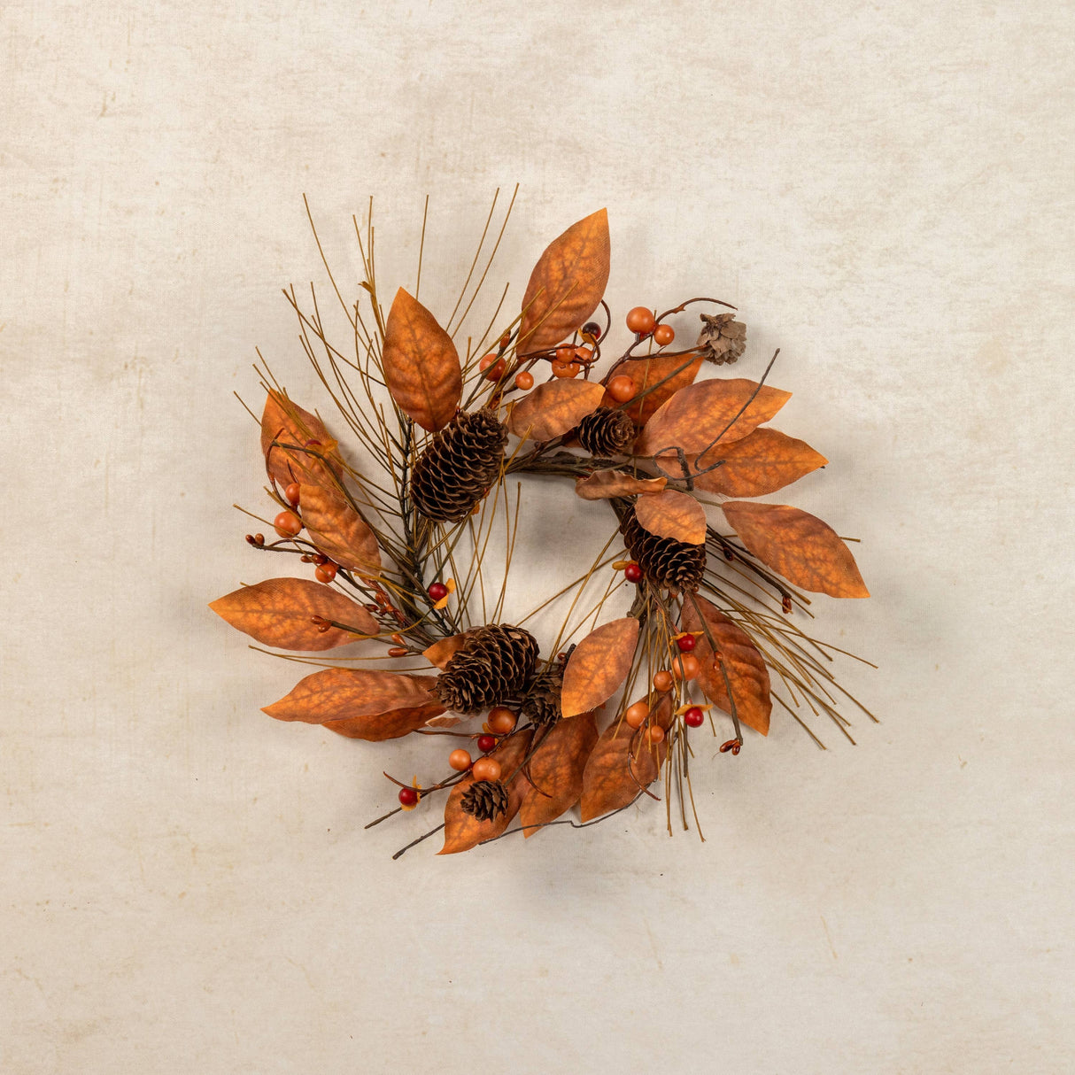 Orange Pine Candle Ring / Small Wreath Set of 2 – Ragon House