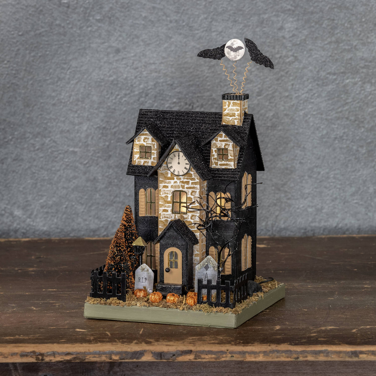 Lighted Halloween House – 12.5" Ragon House Spooky Village Collectible