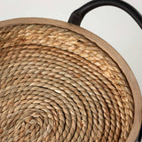 Oblong Wood & Seagrass Tray