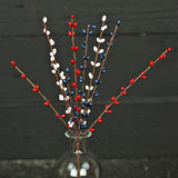 12" Patriotic Pip Berry Picks (Flag Colors)