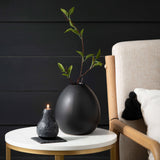 Modern Matte Black Oval Vase– Sleek Statement Accent for Floral & Minimalist Decor