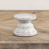 4″ Cream Pillar Candle Stand – Rustic Enamel Pedestal for Candles &amp; Seasonal Décor