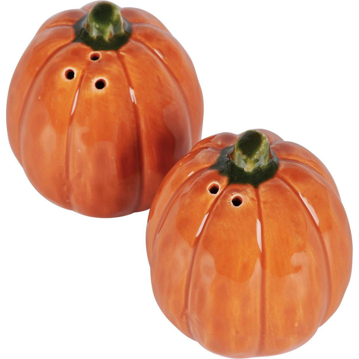 Pumpkin Stoneware Salt & Pepper Shaker Set – Fall Table Décor