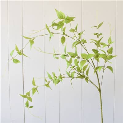 46″ Clematis Leaf Spray – Light Green Wired Stem for Spring & Summer Decor
