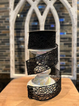 Black Cobwebs Ribbon – 2.5" Wired Halloween Trim by Farrisilk