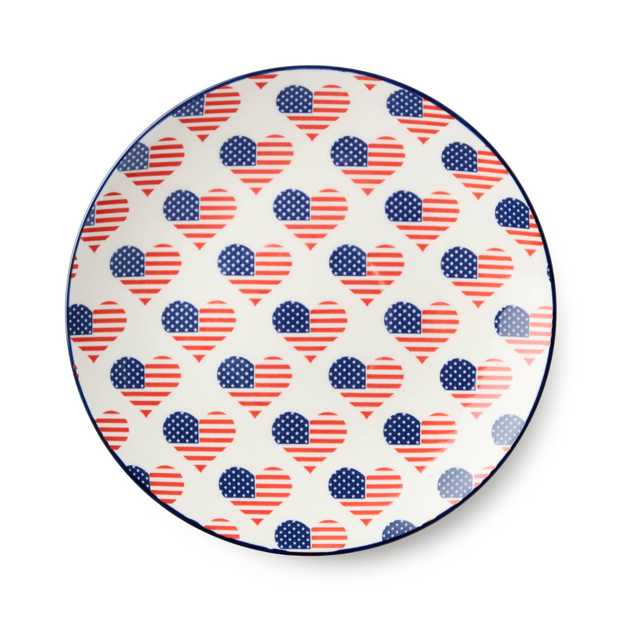 Stars & Stripes 8.75" Patriotic Porcelain Salad Plate – Choose Your Design