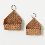 Hanging Grass Wall Basket Duo - A Rustic Pair for Stylish Storage