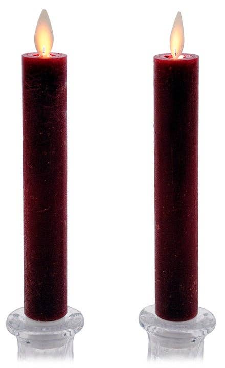 LED Taper Candle with Flickering Flame & Remote – Choice of Size (Set of 2)